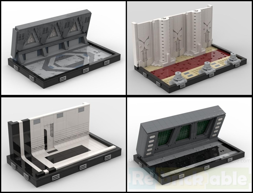 Lego Star Waars corridor / hallway diorama 4 pack - bundle