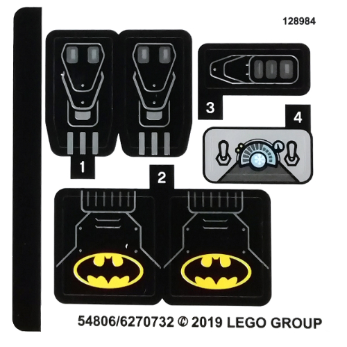 Lego Sticker Sheet for Set 76118-1