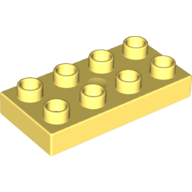 Lego Duplo Plate 2 x 4 / Bright Light Yellow