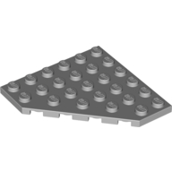 Lego Wedge Plate 6 x 6 Cut Corner / Light Bluish Gray