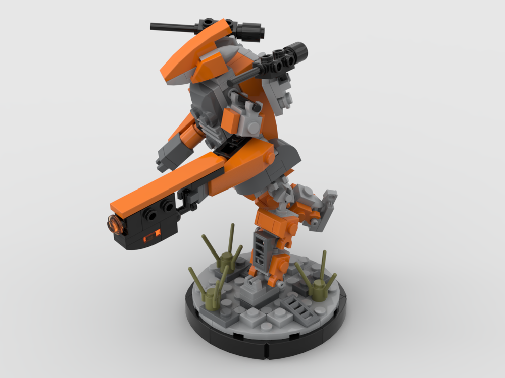 Lego Droid in a fight battle scene