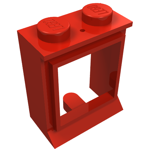 Lego Window 1 x 2 x 2 Classic, Extended Lip, Solid Studs [no Glass]