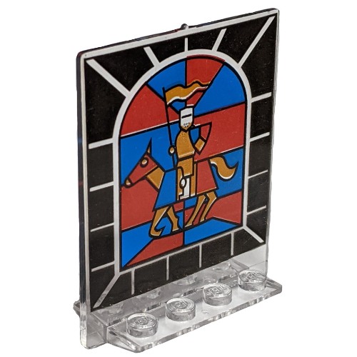 Lego Door 2 x 5 x 5 Swivel, Flat Base with Stained Glass Knight Print