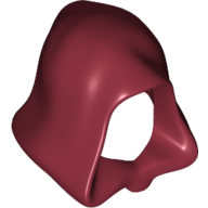 Lego Hood, Connected Chin / Dark Red