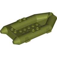 Lego Boat / Rubber Raft / Dinghy 6 x 10 / Olive Green