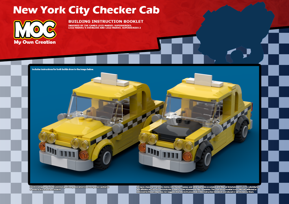 Lego NYC Checker Cabs Inspired