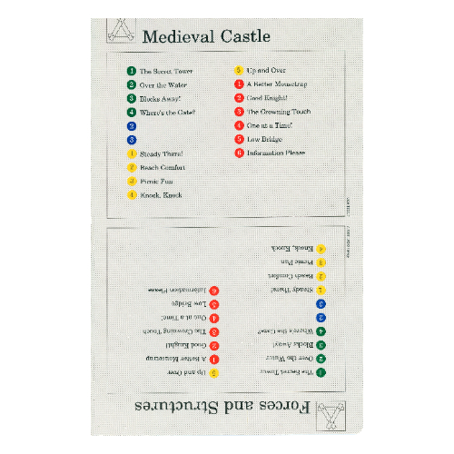 Lego Activity Card, Set 9603, Index 01 - Medieval Castle & Forces and Structures / [No Color/Any Color]