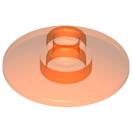 Lego Dish 2 x 2 Inverted [Radar] / Trans-Neon Orange