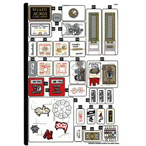 Lego Sticker Sheet 2 for Set 76218-1