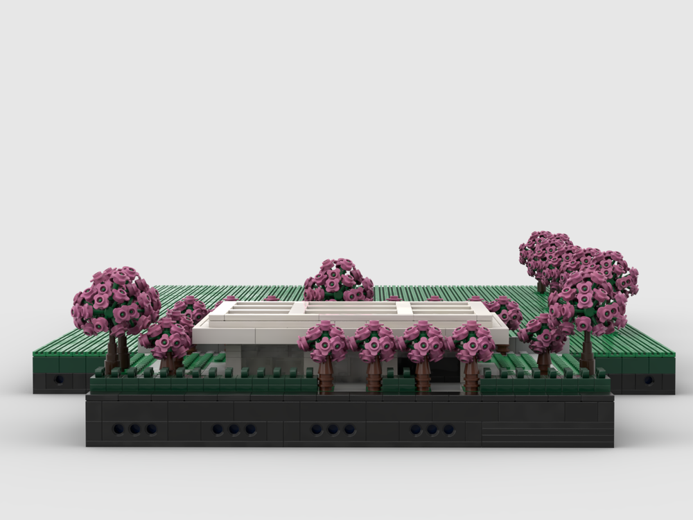 Lego Miller House and Gardens at 1/200th Scale