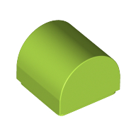 Lego Brick Curved 1 x 1 x 2/3 Double Curved Top, No Studs / Lime