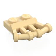 Lego Plate Special 1 x 2 with Angled Handles on Side / Tan