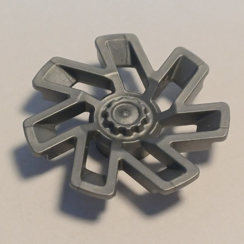 Lego Wheel Cover 7 Spoke Left / Flat Silver