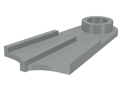 Lego Minifigure Footgear Flipper / Light Gray