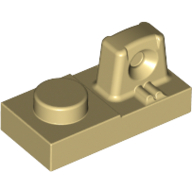 Lego Hinge Plate 1 x 2 Locking with 1 Finger On Top / Tan