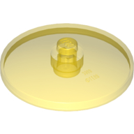Lego Dish 4 x 4 Inverted with Open Stud [Radar] / Trans-Yellow