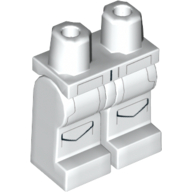 Lego Hips and White Legs with Pockets and Gray Lines Print (AT-DP Pilot) / White