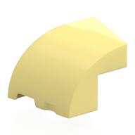 Lego Brick Wedged, Curved 3 x 2 x 1 2/3 with Stud Notch Left / Bright Light Yellow