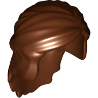 Lego Hair Mid-Length with Braid around Sides / Reddish Brown