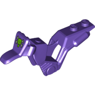 Lego Fairing, Motorcycle, Dirt Bike with 1 x 2 Studs and Green Skull and Crossbones Print