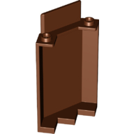 Lego Panel 3 x 3 x 6 Corner Wall without Bottom Indentations / Reddish Brown