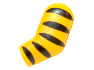 Lego Arm, Left with 5 Black Stripes (Tiger) Pattern