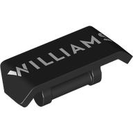Lego Spoiler 2 x 4 with Handle with White 'WLLIAMS' Print