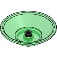 Lego Dish 5 x 5 / Trans-Green