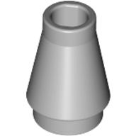 Lego Cone 1 x 1 [No Top Groove] / Light Bluish Gray