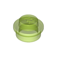 Lego Plate Round 1 x 1 with Solid Stud / Trans-Bright Green