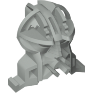 Lego Large Figure Head Connector Block (Tohunga) / Light Gray