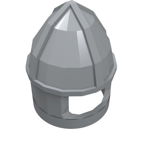 Lego Helmet Castle with Chin Guard / Light Bluish Gray