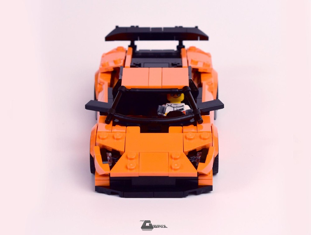 Lego Lamborghini Murcielago SV 8stud wide - Orange