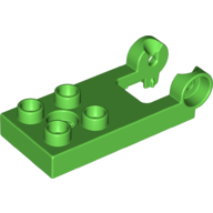 Lego Duplo Plate 2 x 3 with 4 Studs and Hinge / Bright Green