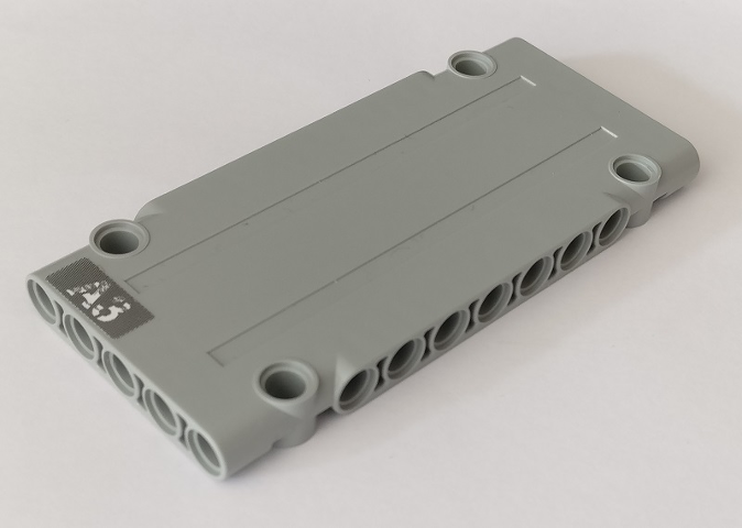 Lego Technic, Panel Plate 5 x 11 x 1 with 'A3' Pattern (Sticker) - Set 42082 / Light Bluish Gray