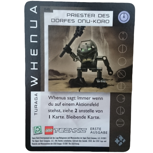 Lego Trading Card, Bionicle Game: QftM - 68 Turaga - Whenua - Chief of Onu-Koro Village / [No Color/Any Color]