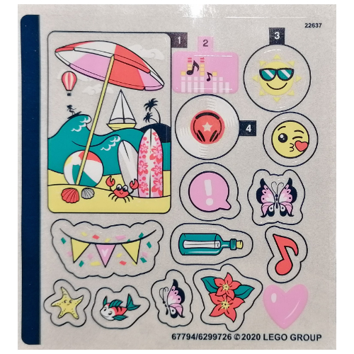 Lego Sticker Sheet for Set 41411-1 / [No Color/Any Color]