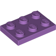 Lego Plate 2 x 3 / Medium Lavender