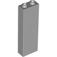 Lego Brick 1 x 2 x 5 with Hollow Studs / Light Bluish Gray