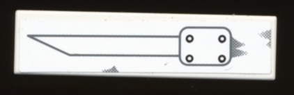Lego Tile 1 x 4 with A-wing Pattern Model Left Side (Sticker) - Set 6207