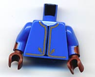 Lego Torso SW Bespin Guard Pattern / Blue Arms Printed / Reddish Brown Hands