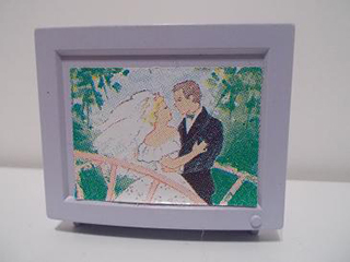 Lego Scala TV / Computer Monitor with Married Couple on Bridge Pattern (Sticker) - Set 3201