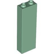 Lego Brick 1 x 2 x 5 with Hollow Studs / Sand Green
