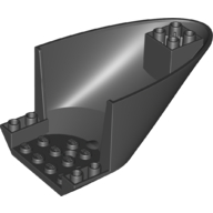 Lego Aircraft Fuselage Curved Aft Section 6 x 10 Bottom / Black