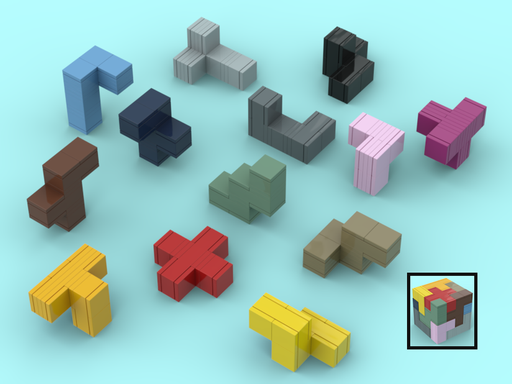 Lego Cube Puzzle Advanced 4x4x4 / Next Level / Soma Bedlam Würfel