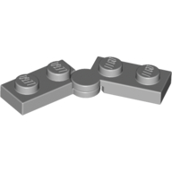 Lego Hinge Plate 1 x 4 Swivel Top / Base - Solid Clip [Complete Assembly] / Light Bluish Gray
