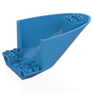 Lego Aircraft Fuselage Curved Aft Section 6 x 10 Bottom, Pinholes / Dark Azure