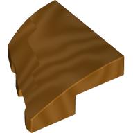 Lego Brick Wedged, Curved 2 x 2 with Stud Notch Right / Metallic Gold