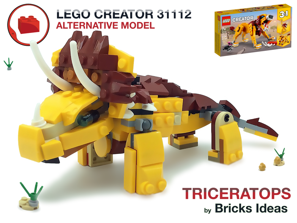 Lego Triceratops Dinosaur MOC - Lego Creator 31112