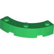 Lego Brick Round Corner 4 x 4 Macaroni Wide with 3 Studs / Green